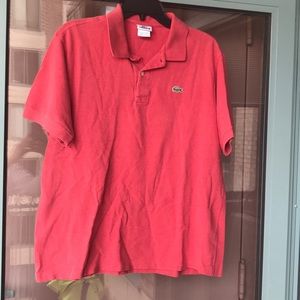 Men’s Lacoste polo. Large. Red.